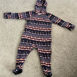 Patagonia purple Baby Fleece Bunting Suit